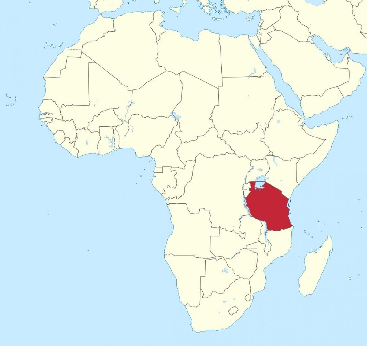 la-tanzanie-sur-une-carte-de-l'afrique